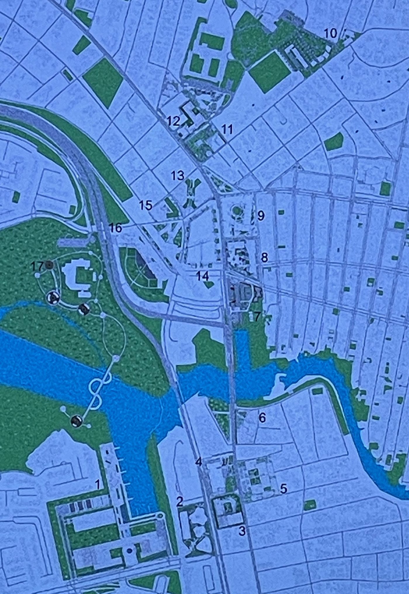 Mapa maestro con las 17 parcelas del Portal del Caño Master Plan